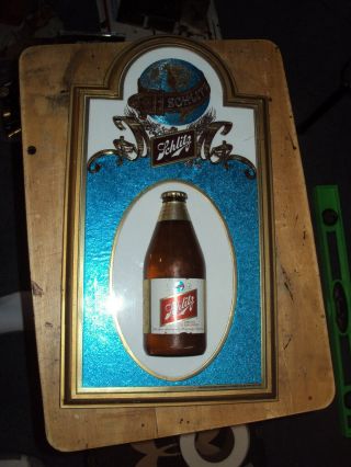 Vintage 1977 Schlitz Brewing Company Beer Sign Mancave Bar