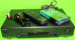 Sony Vcr Vhs Video Cassette Recorder Player Slv - N70 Hi - Fi Stereo W/remote 432