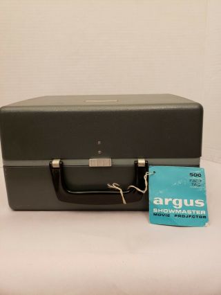 Vintage Argus Showmaster Model S - 500A Movie 8MM Projector Reel Case 5