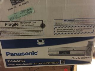 Panasonic Vcr 4 Head Omnivision Vhs Hi - Fi Player Recorder Pv - V4525s With Remote