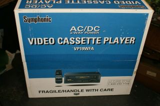 Symphonic Vhs Player,  Ac/dc Video Cassette Player Vp19wfa Unopen
