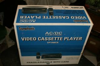 Symphonic VHS Player,  AC/DC Video Cassette Player VP19WFA UNOPEN 2