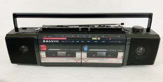 Vintage Sanyo Mini Boombox Radio Amfm 1980s Ms450 Boom Box