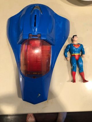 Vintage Kenner Dc Powers Superman,  Supermobile Action Figure Ship 1984