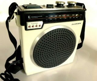 1970 Fully Lloyds Mod V150 Portable 8 - Track Player Am/fm Radio.  All Orig.