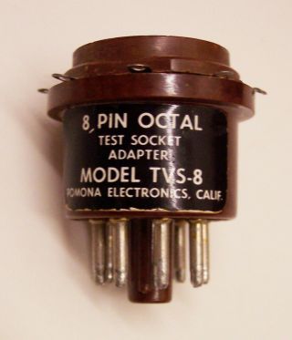 Vintage Pomona 8 Pin Octal Tvs - 8 Test Socket Adapter - -