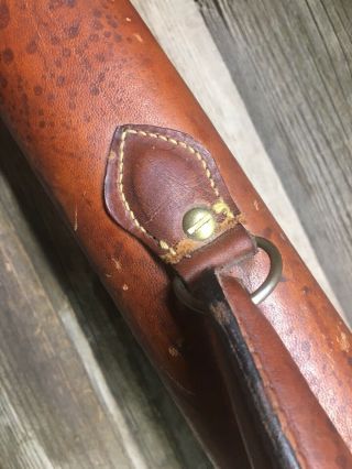 Vintage TAKE - DOWN SHOT GUN HARDCASE LEATHER SCABBARD Wool Lining 29” 6