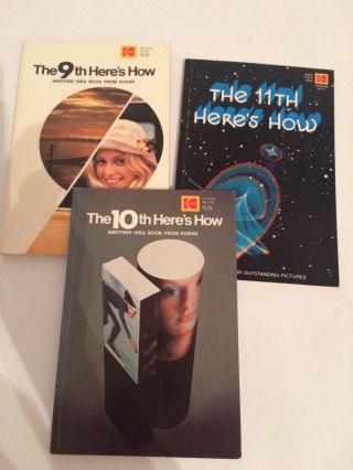 The Here ' s How Book of Photography by Eastman Kodak SET of THREE 9,  10,  11 2