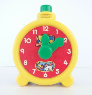 Vtg 1983 Tomy Ring - A - Dingy Clock Toy