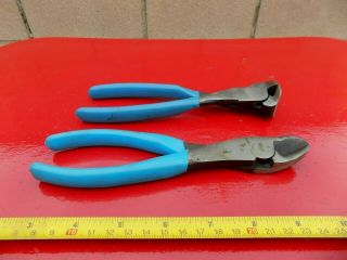 2 Vintage Channellock End Cutting Pliers,  No.  447 & No.  357 Meadville,  Pa,  Usa