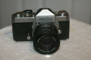 Vintage Nikon Nikkormat Ft 35 Mm Film Camera W / 100mm 1:2.  8 Len