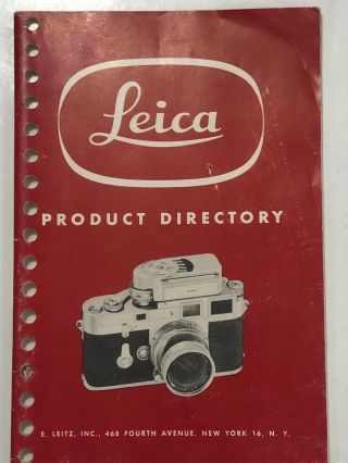 Leica Product Directory Camera And Accessories Descriptions And Photos