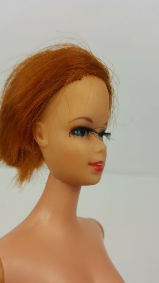 Vtg 1966 Red Hair Stacey Barbie Doll Twist N Turn Real Lashes Bendy Knees Japan 5