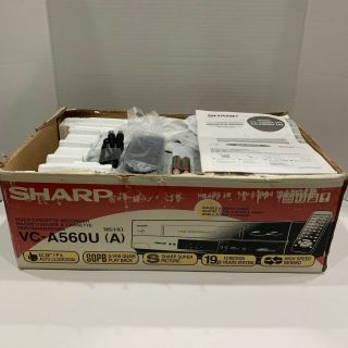 Sharp Vcr Vhs Player Vc - A560u 4 Head Hi - Fi Video Cassette Recorder W/remote