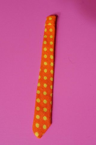 Vintage Ken Sears Exclusive Casual All Stars Orange And Yellow Polka Dot Tie Min