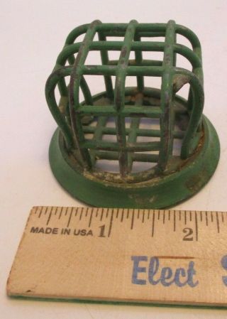 Small Metal Green Cage Flower Frog No 70 Vintage