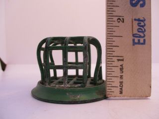 Small Metal Green Cage Flower Frog No 70 Vintage 2
