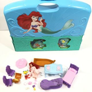 Vtg The Little Mermaid Disney Pop - Up Princess Ariel Castle Playset W Dolls 2