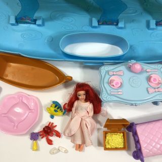 Vtg The Little Mermaid Disney Pop - Up Princess Ariel Castle Playset W Dolls 3
