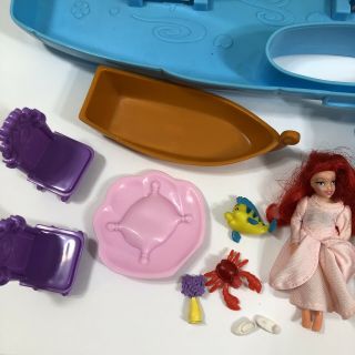 Vtg The Little Mermaid Disney Pop - Up Princess Ariel Castle Playset W Dolls 4