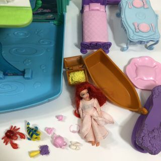 Vtg The Little Mermaid Disney Pop - Up Princess Ariel Castle Playset W Dolls 8