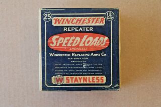 Winchester Repeater Speed Loads 12 Gauge Empty Shotgun Shell Box Top