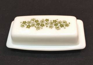 Vintage Pyrex Corelle Spring Blossom Crazy Daisy Butter Dish And Lid