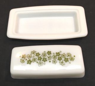 Vintage Pyrex Corelle Spring Blossom Crazy Daisy Butter Dish and Lid 3