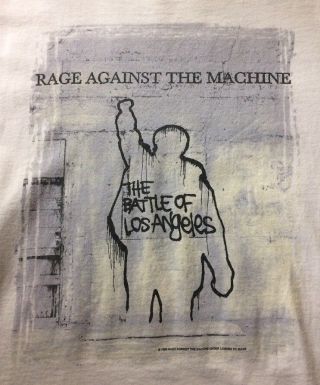 Vtg1999 Rage Against The Machine The Battle Of Los Angeles Concert Tour T - Shirt