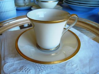 Vintage Lenox.  Eternal.  2 1/2 " Tall Demitasse Cup And Saucer.  Extremely Sweet