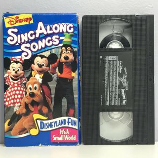 Walt Disney’s Sing Along Songs Disneyland Fun Small World Vhs Video Tape Vtg 935