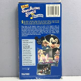 Walt Disney’s Sing Along Songs Disneyland Fun Small World VHS Video Tape VTG 935 3