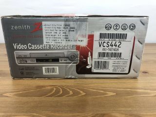 Zenith VCS442 4 - Head Video Cassette Recorder HiFi Stereo With Remote 4