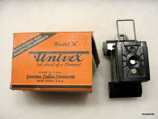 Art - Deco Univex Model A Subminiature Camera W/ Box