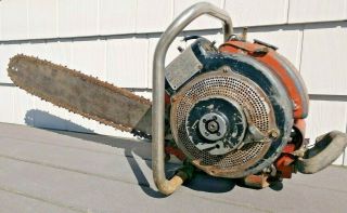 Vintage Homelite Model 26 LCS Chainsaw,  Chain Saw with 24 