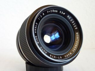 Montgomery Ward Wide Angle Auto 28mm F/2.  8 Lens For M42 Pentax Screw Mount