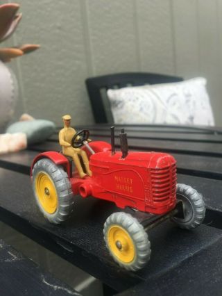Vintage Dinky Toys Massey Harris Tractor 3 1/2 " Made In England Mecanno Ltd.