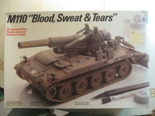 Vintage Testors Italeri 1/35 M110 Blood,  Sweat Tears Self - Propelled Howitzer 795