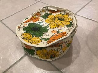 Vintage Floral China zippered vinyl storage for dishes plates mugs foam inserts 5