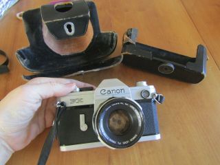 Vintage 35mm Canon Fx Film Camera,  Made In Japan,  Shutter & Aperture Work