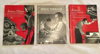 Vintage Ansco Photography Books 1946 - 53 - 54 Formulas Photo Papers Black & White