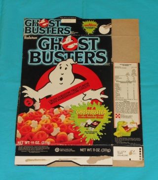 Vintage Ralston Ghostbusters Cereal Box (with Ghostbuster Kit Offer)