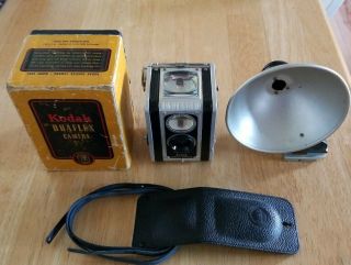 Vintage Kodak Duaflex Film Camera Kodet Lens With Flash Holder
