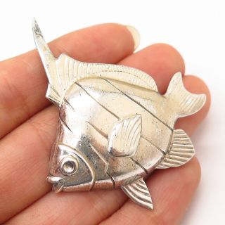 925 Sterling Silver Vintage Lang Fish Pin Brooch