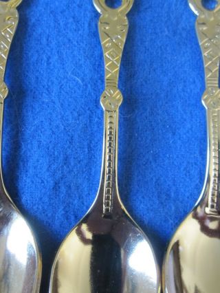 Vintage Mocca Spoon Set of 12 Gold Plated Camel Handle for Dessert Demitasse 3