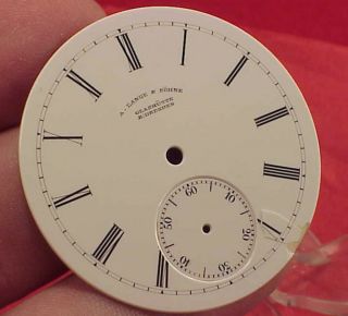 Vintage 41mm A Lange & Sohne Glashutte E / Dresden Pocket Watch Dial