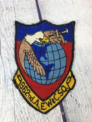 Usaf 962nd A.  E.  W & C Squadron Patch United States Air Force Vtg / Eagle Globe