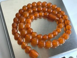 Vintage Butterscotch / Egg Yolk Baltic Amber Beads Necklace 20.  32 Gr