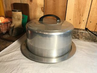 Vintage Regal Ware Large Aluminum Cake Taker Saver Keeper Carrier