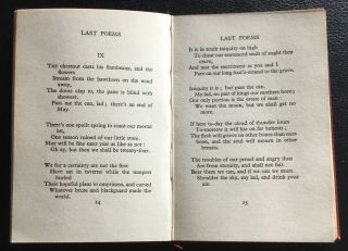 Last Poems by A E Housman - 1937 - Preface to the First Edition Mayflower Press 4